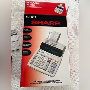 Sharp EL-1801V Electronic Printing Calculator Preowned Excellent Condition